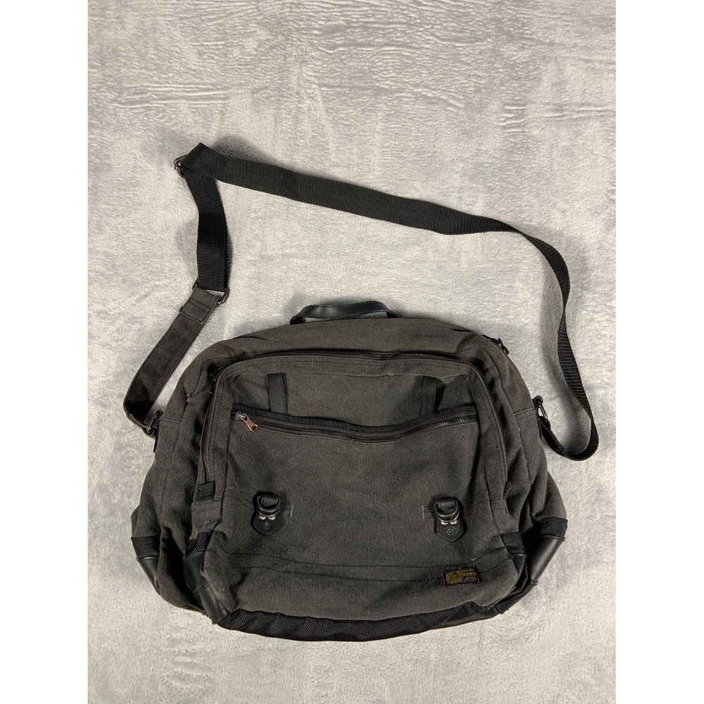 G-Star Raw Originals Denim Messenger Bag Large Gray Canvas Laptop Briefcase 3301
